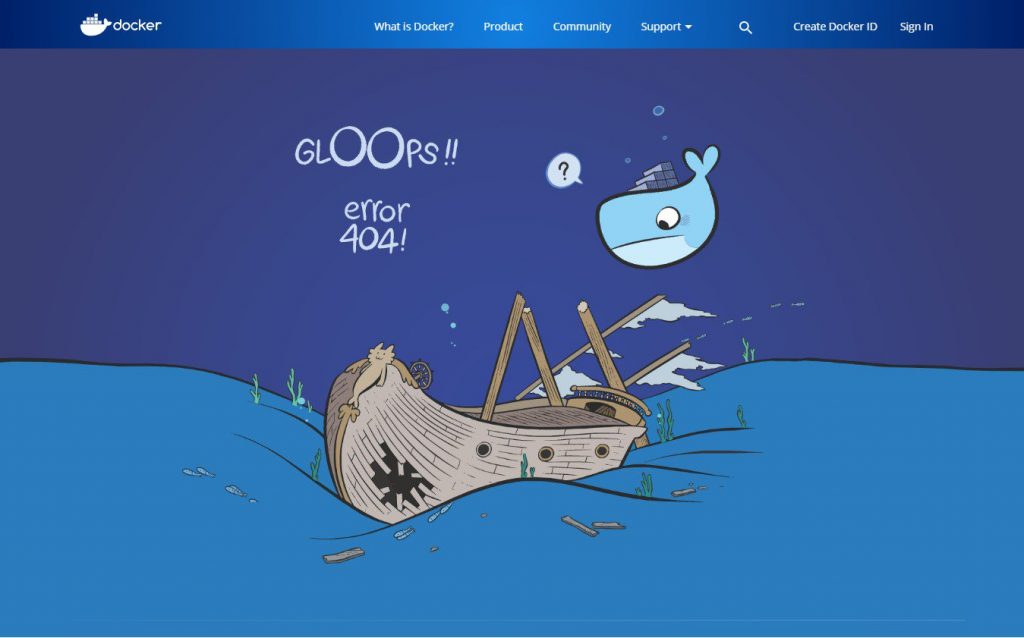 An example of creative 404 page