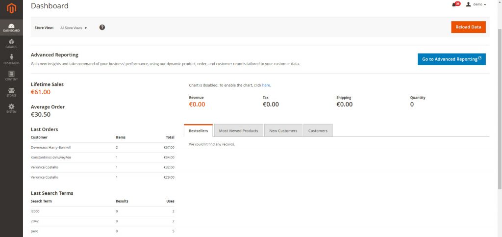 Admin panel in Magento 2 is very convenient