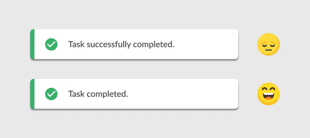 Completeness Message Guidelines for Crafting Clear Success Messages