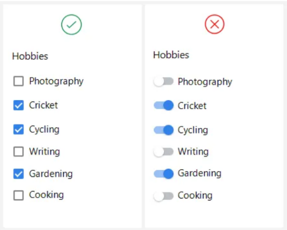 Form Design That Works: 5 Scenarios for Checkboxes and Toggles