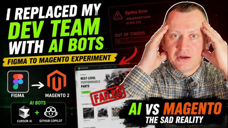 AI vs Magento, broken e-commerce UI