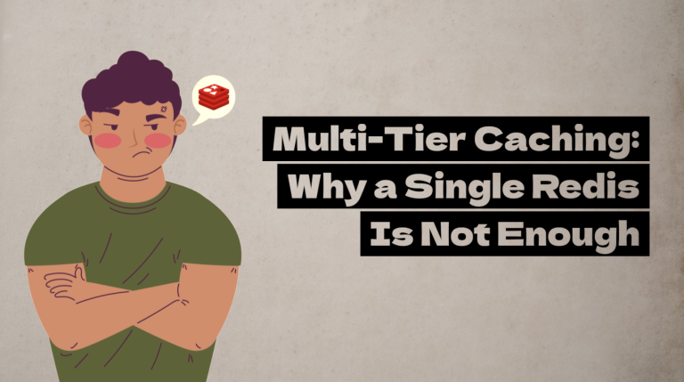 Illustration of a man thing about Redis